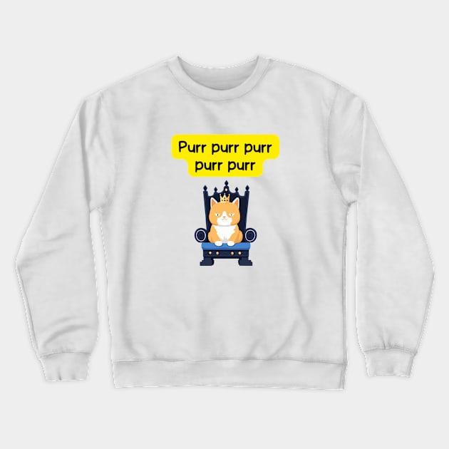 Cute Affirmation Cat - Purr purr purr purr purr | Cat Meme | Cat Lover Gift | Law of Attraction | Positive Affirmation | Cat Love Crewneck Sweatshirt by JGodvliet